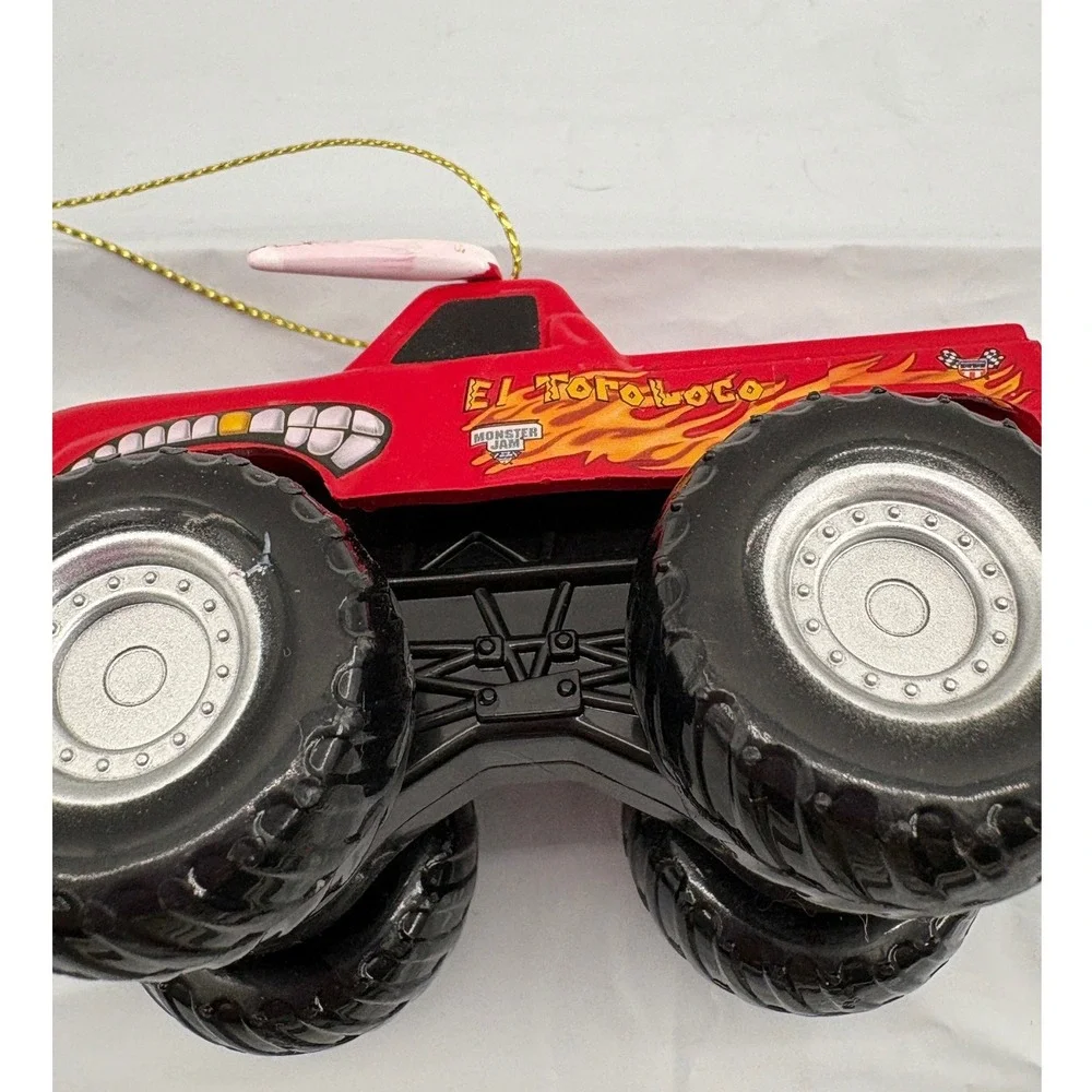 Kurt Adler Monster Jam El Toro Loco Christmas Ornament Red Bull Flame Truck